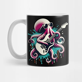 Guitar Cat Novelty Rock Music Band Concert Funny Cat Mug